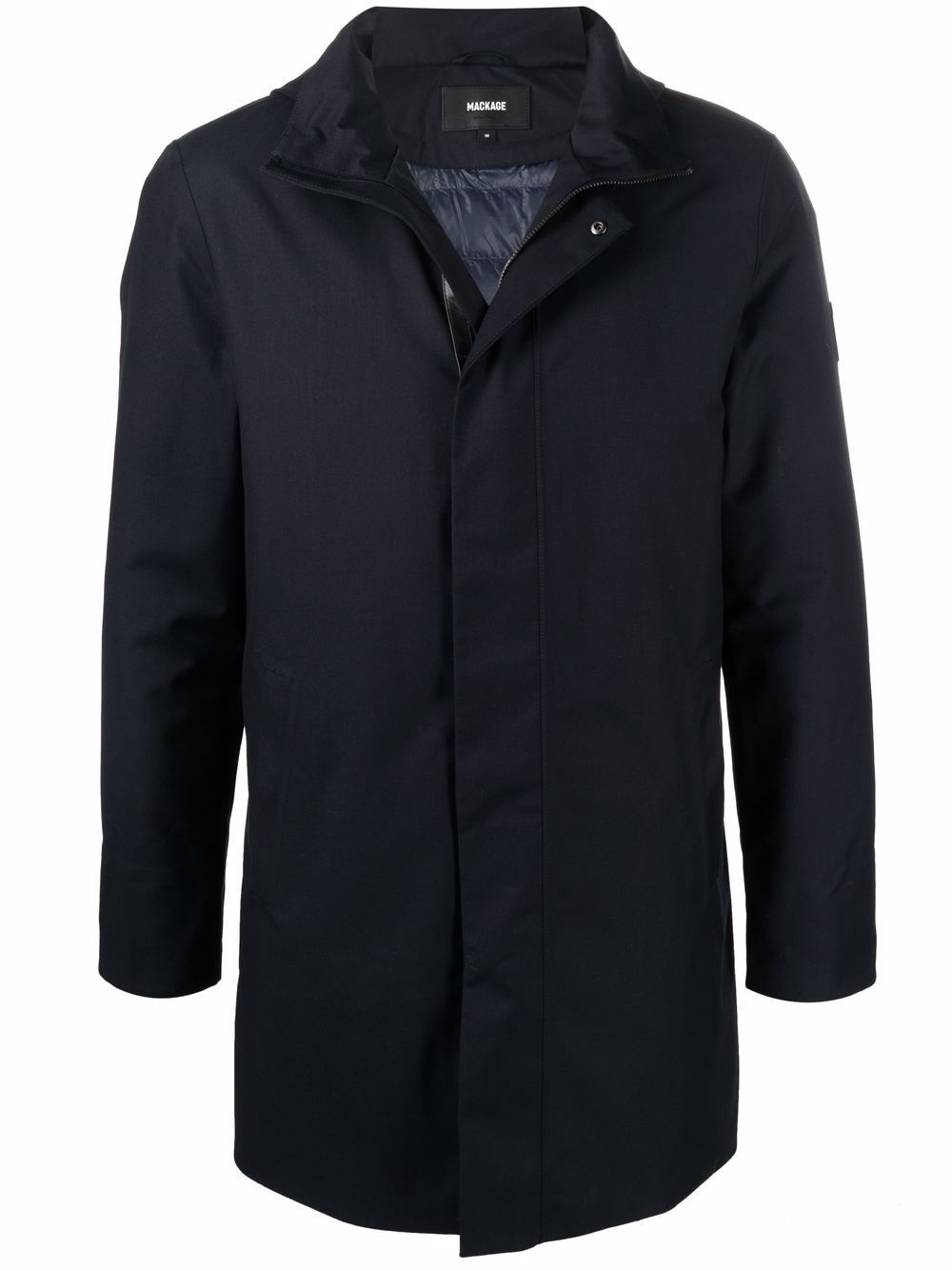 zip-up hooded down jacket - 1