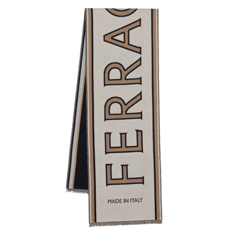 Ferragamo Maxi Logo Wool Scarf - 1