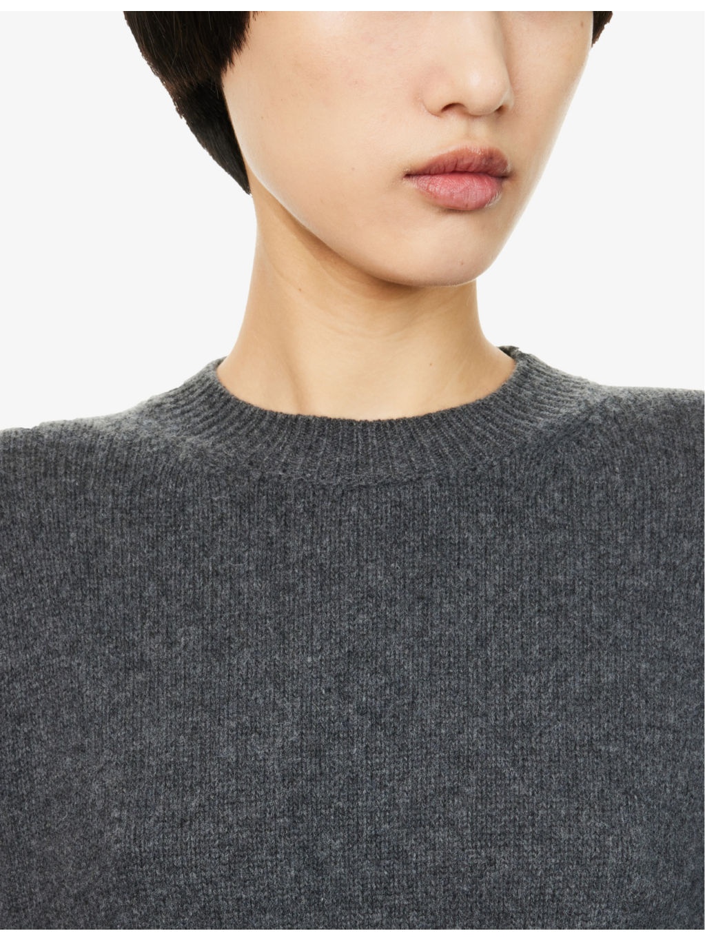 Maxime round-neck long-sleeves knitted mini dress - 5