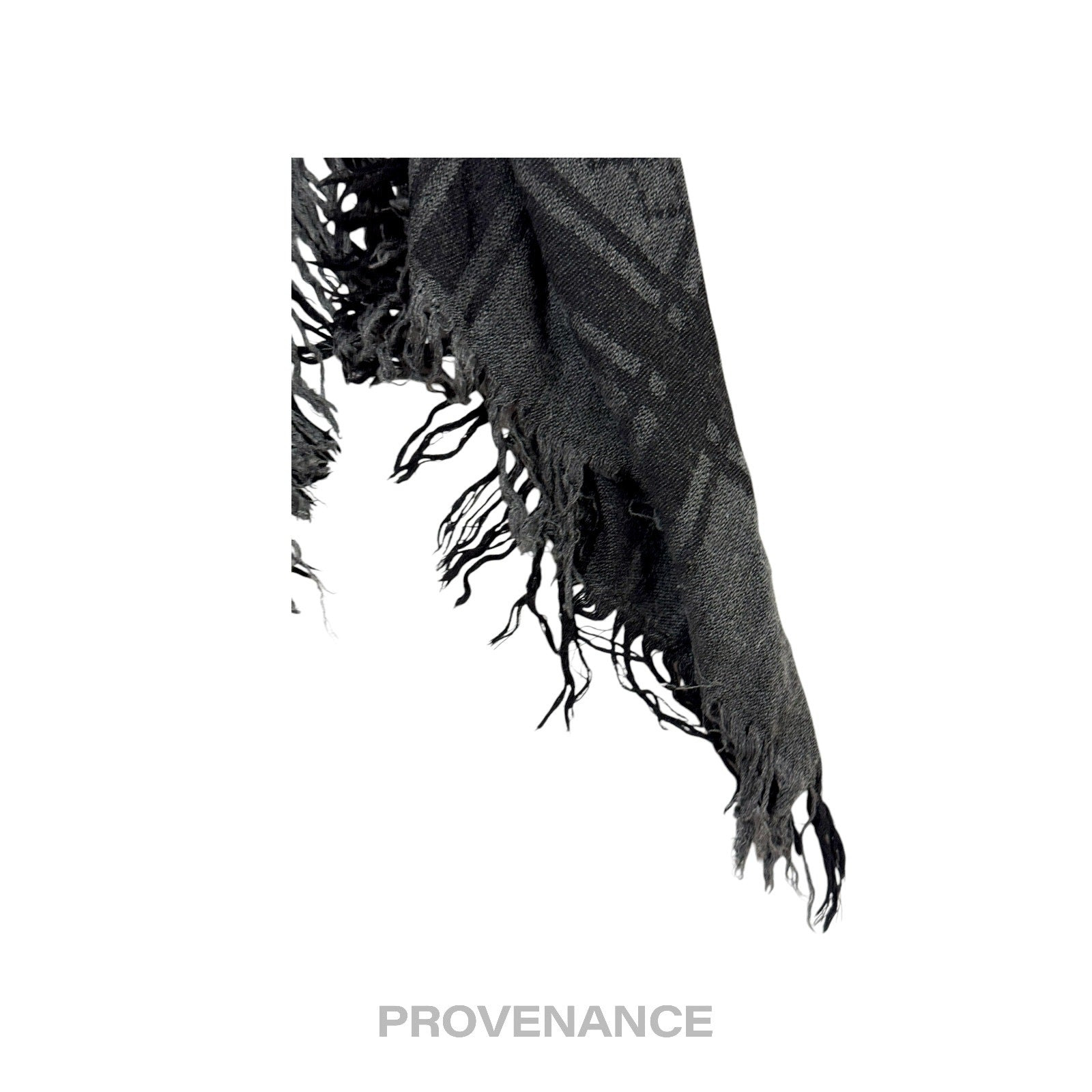 Gucci Survie Fox Shawl Scarf - GG Black Charcoal - 7