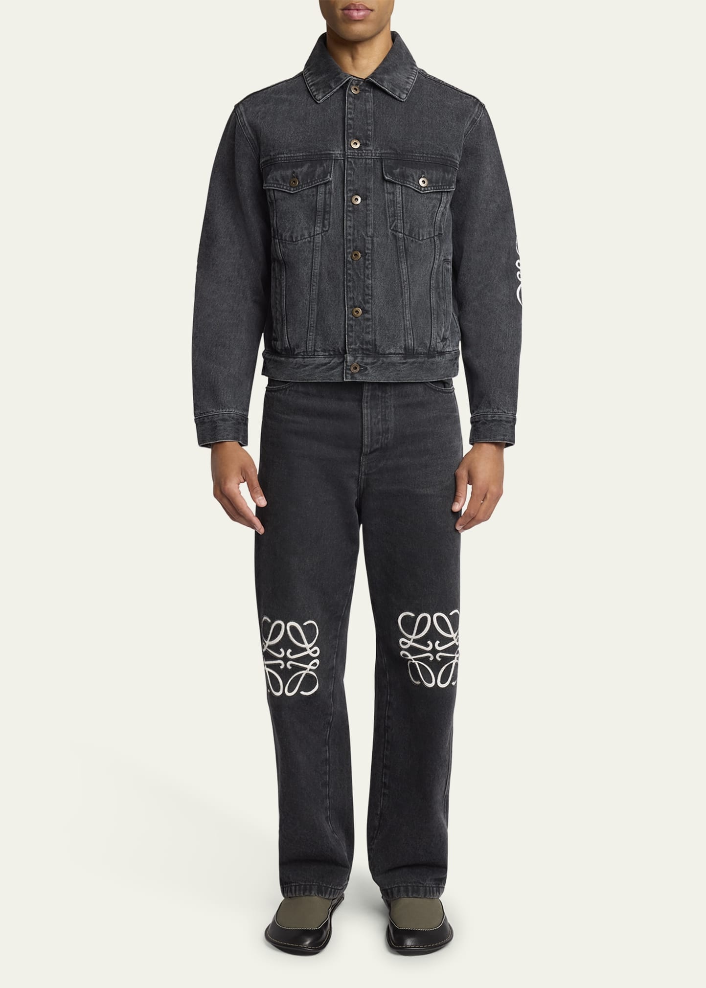 Men's Anagram Elbow Trucker Jacket - 2