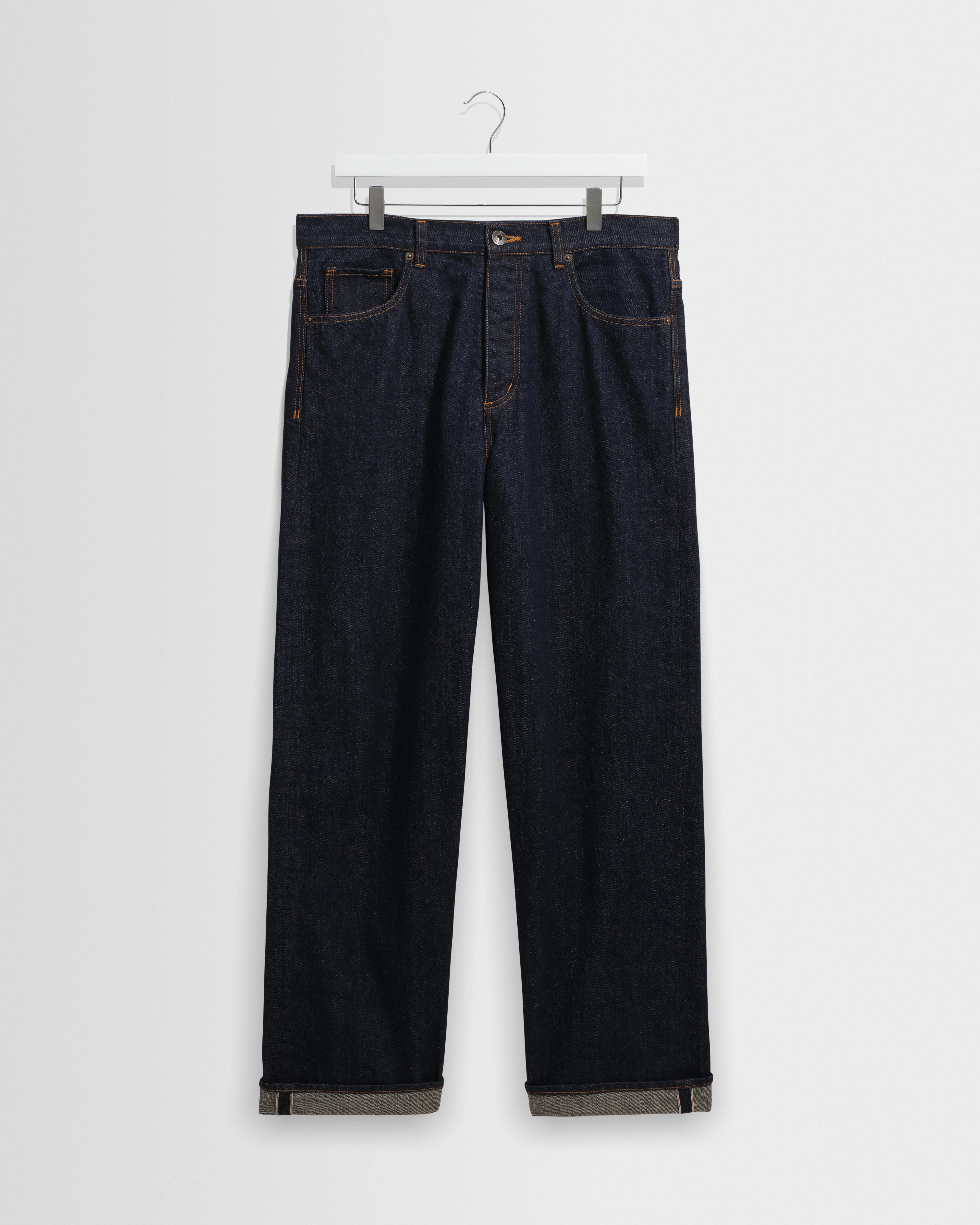 Felix - Rinse Wash Japanese Selvedge Loose Fit Denim Jeans - 1