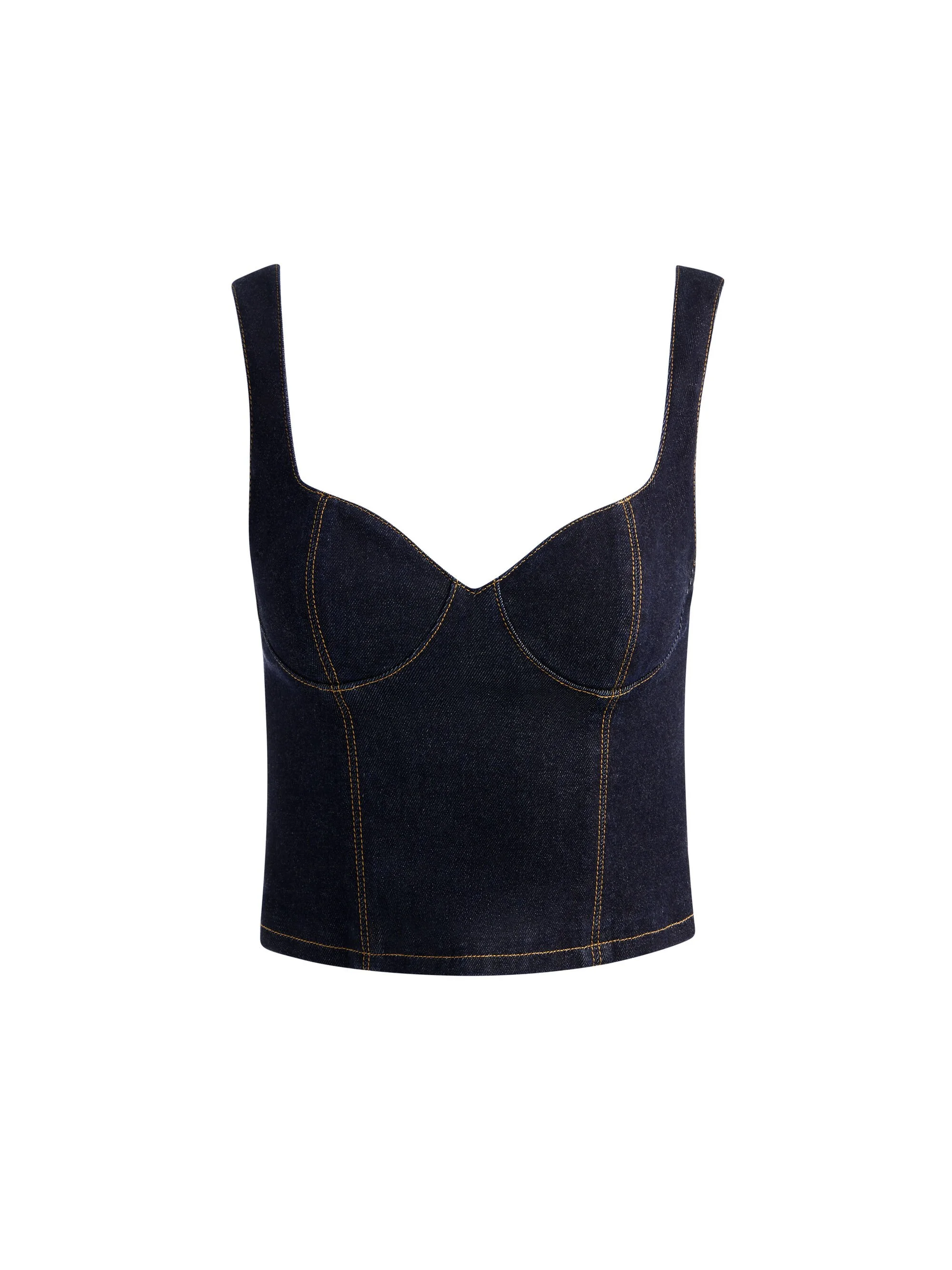 AVA SWEETHEART DENIM BUSTIER - 1