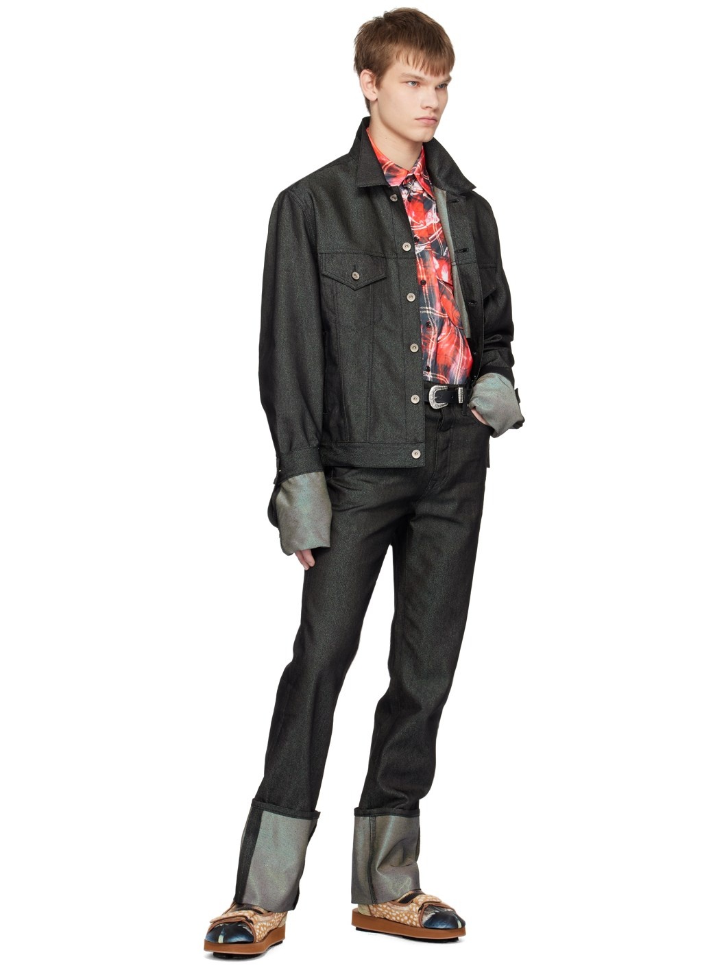 Red Mirage Checked Shirt - 4