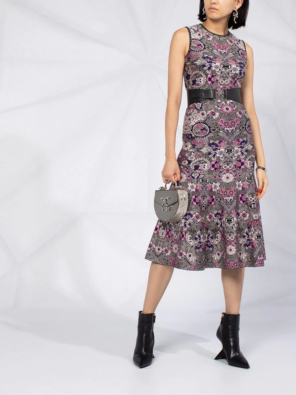 Art Nouveau jacquard midi dress - 2