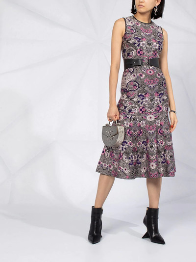 Alexander McQueen Art Nouveau jacquard midi dress outlook