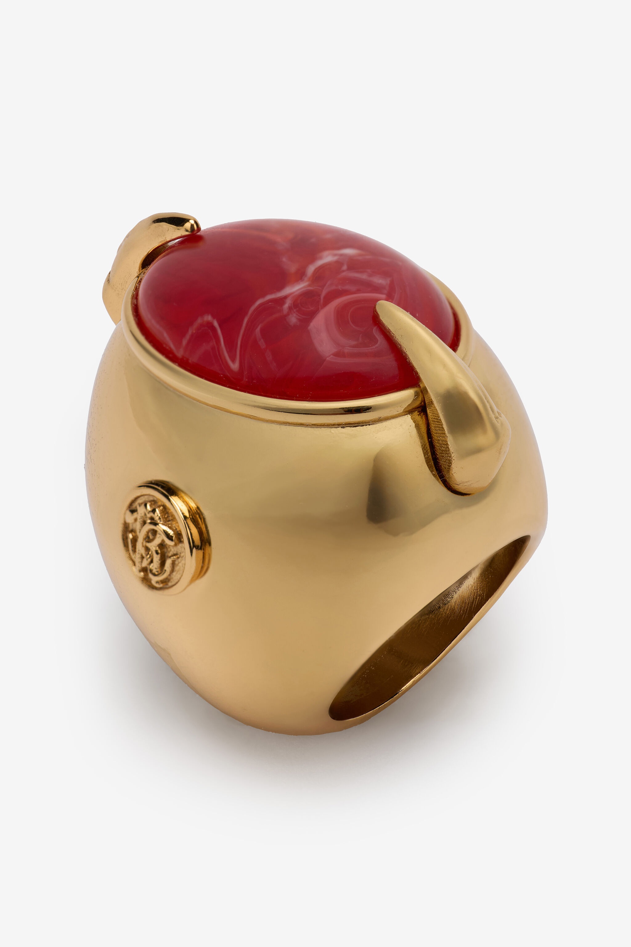 Cocktail Ring With Fang And Gem - 3