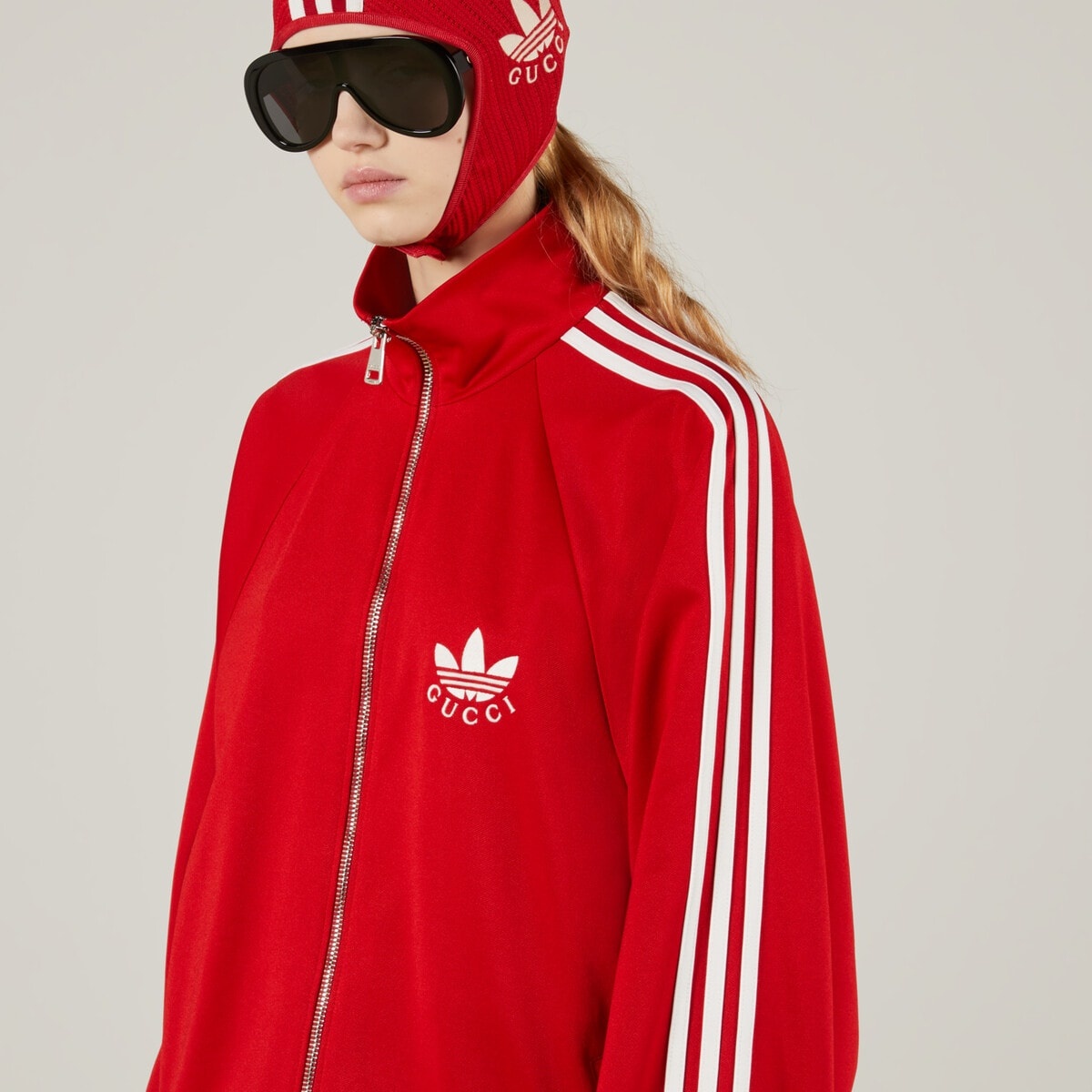 adidas x Gucci cotton jersey zip jacket - 3