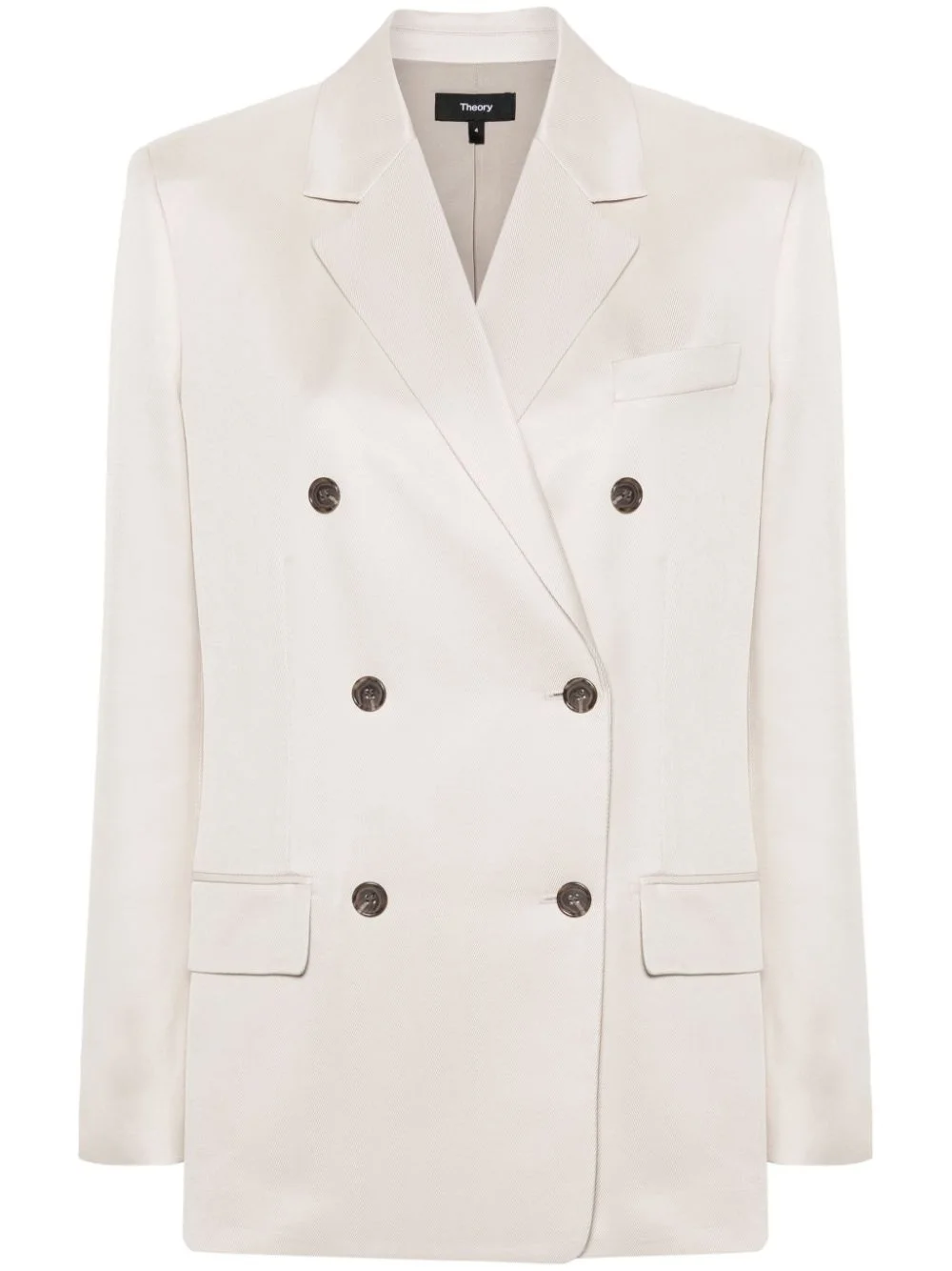 notched-lapels double-breasted blazer - 1