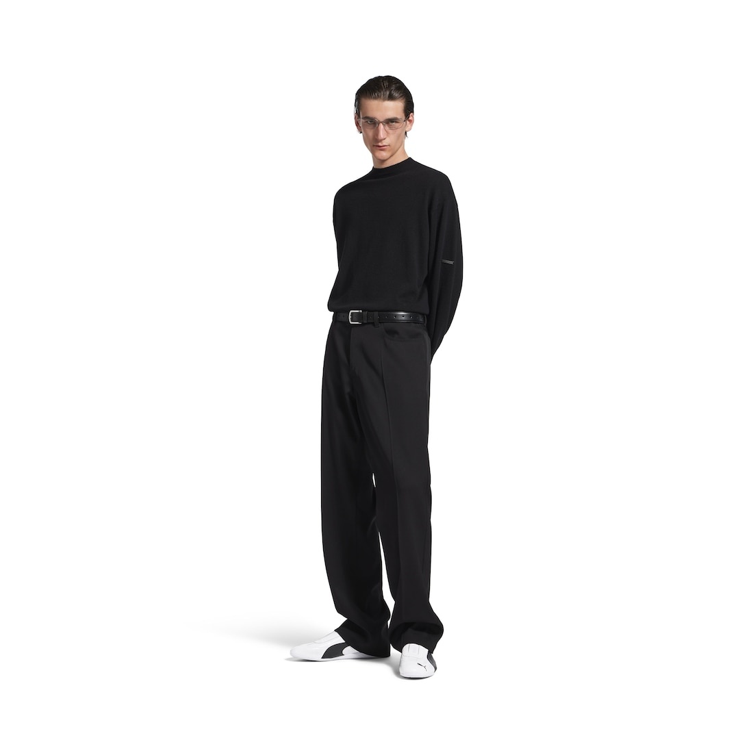 Speedcat Leather Balenciaga in White/black - 8