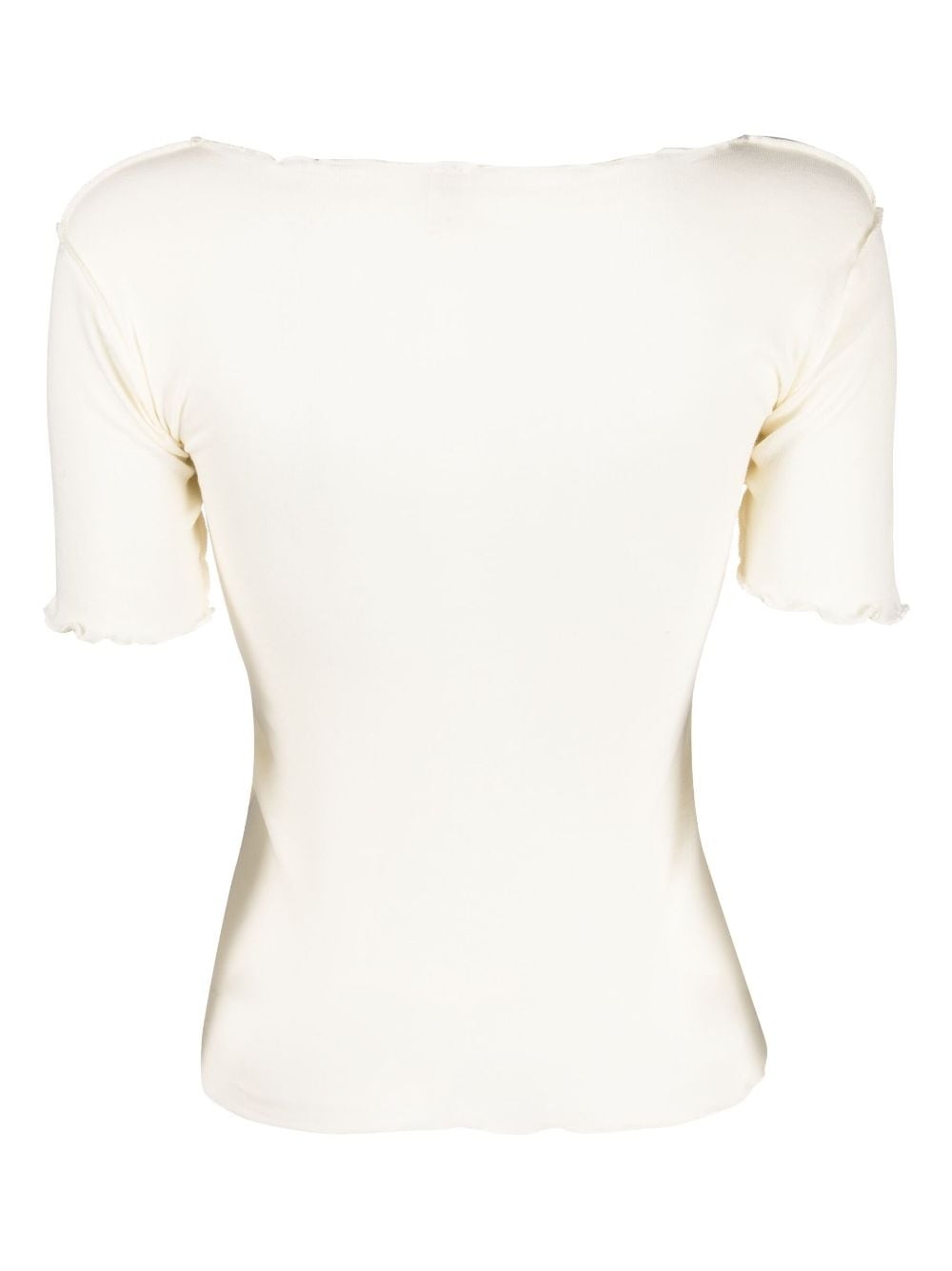 exposed-seam organic-cotton T-shirt - 2