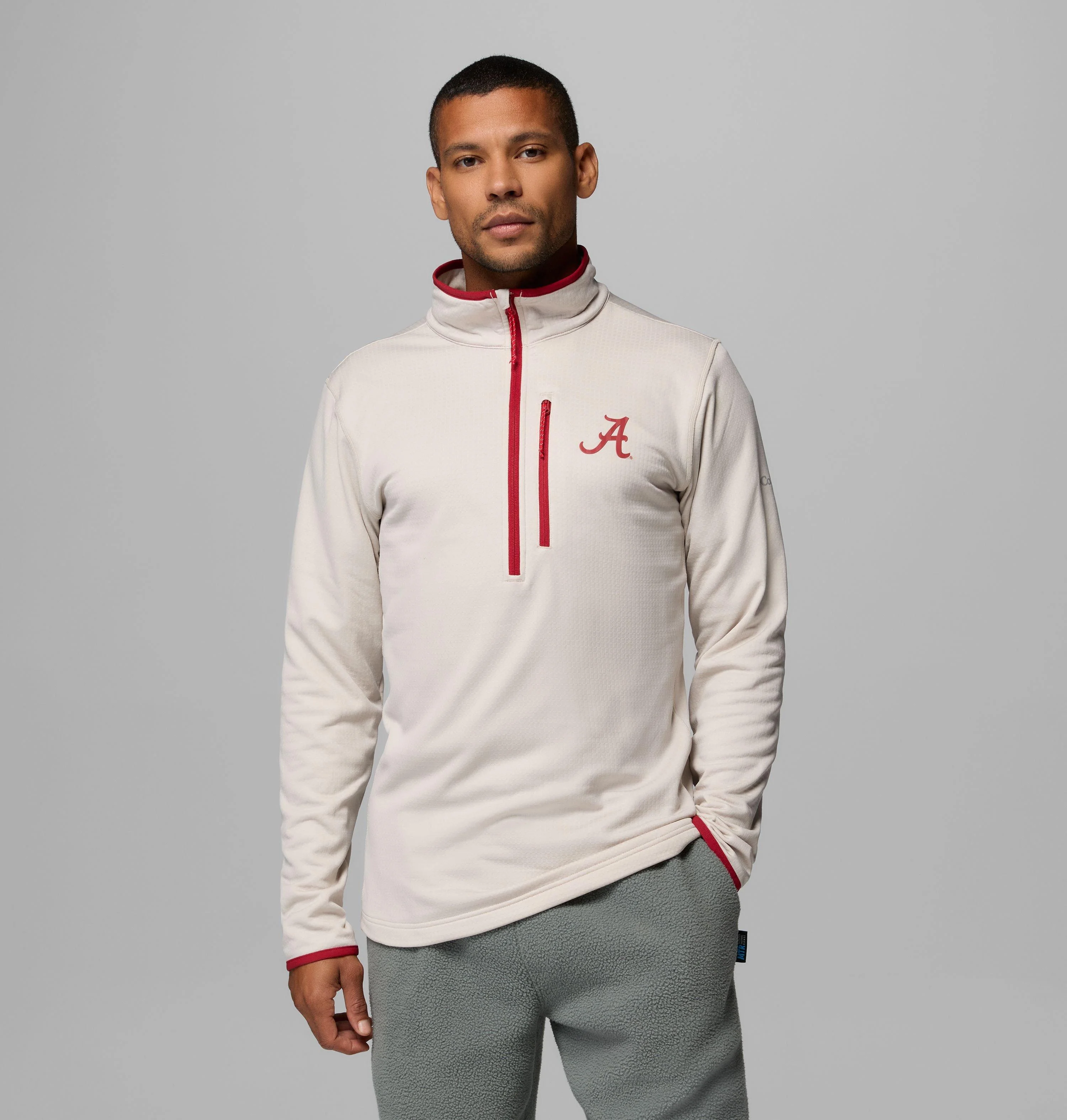 Men's Collegiate Essential Hike Grid Fleece Half Zip - Alabama - 1