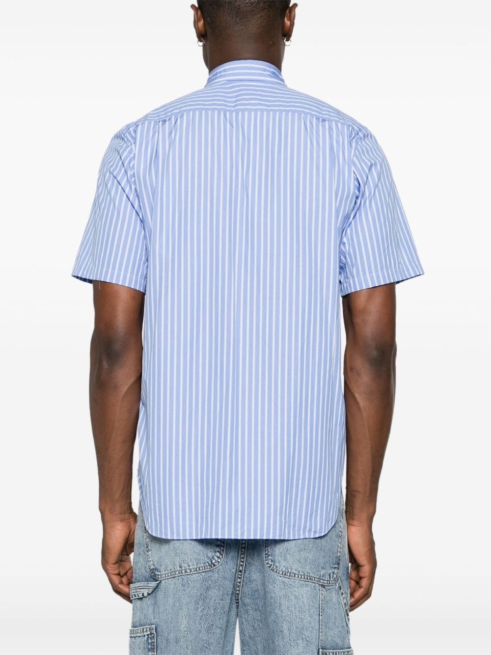 Heart-patch striped shirt - 5