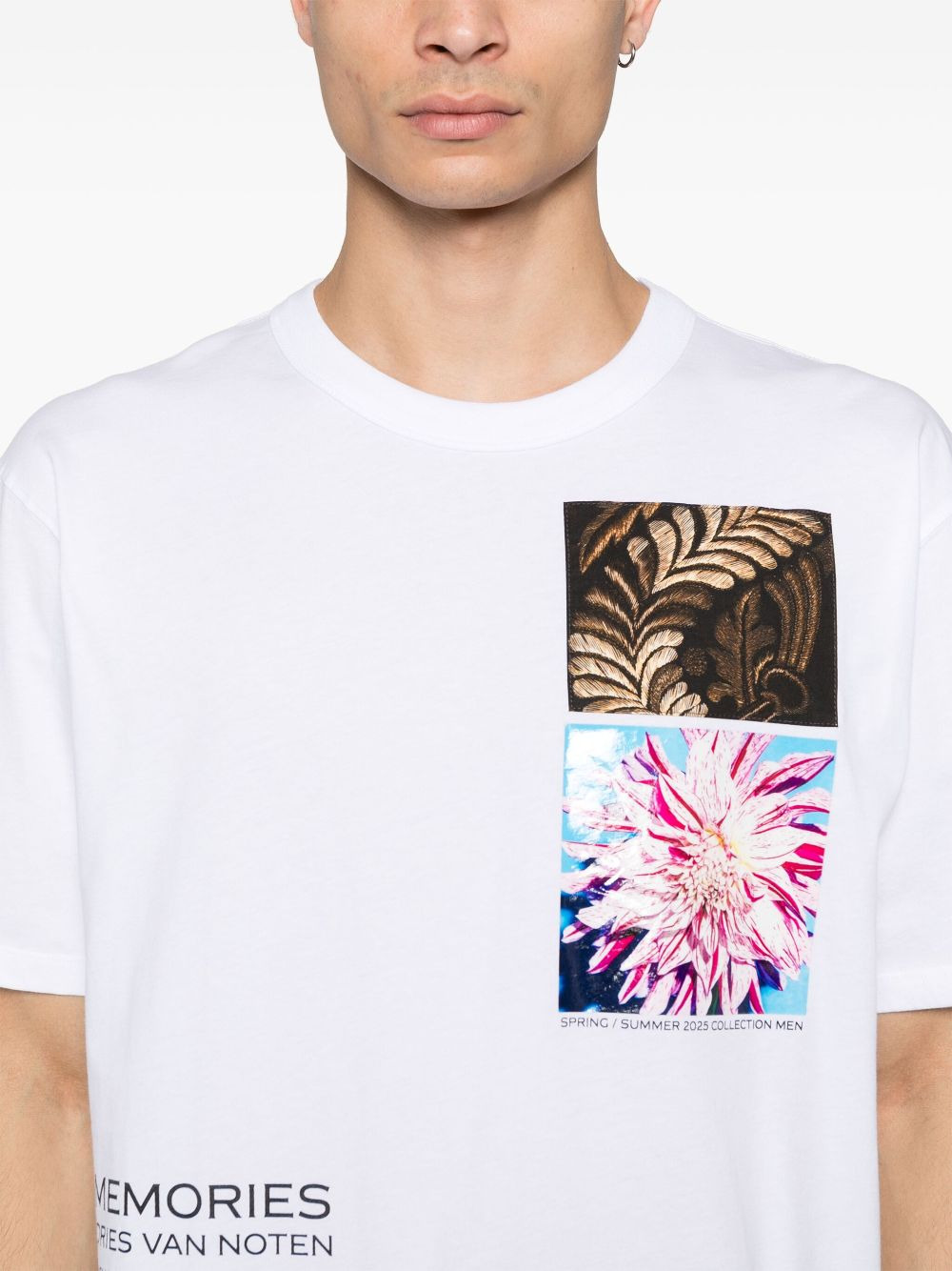 Dries Van Noten Men Heer Pr 1600 M.K.Ss.T-Shirt Whi - 3