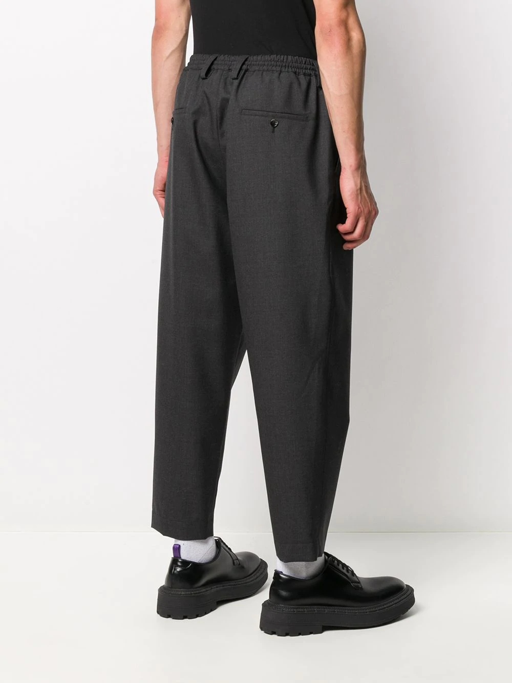 cropped tailored wool trousers - 4