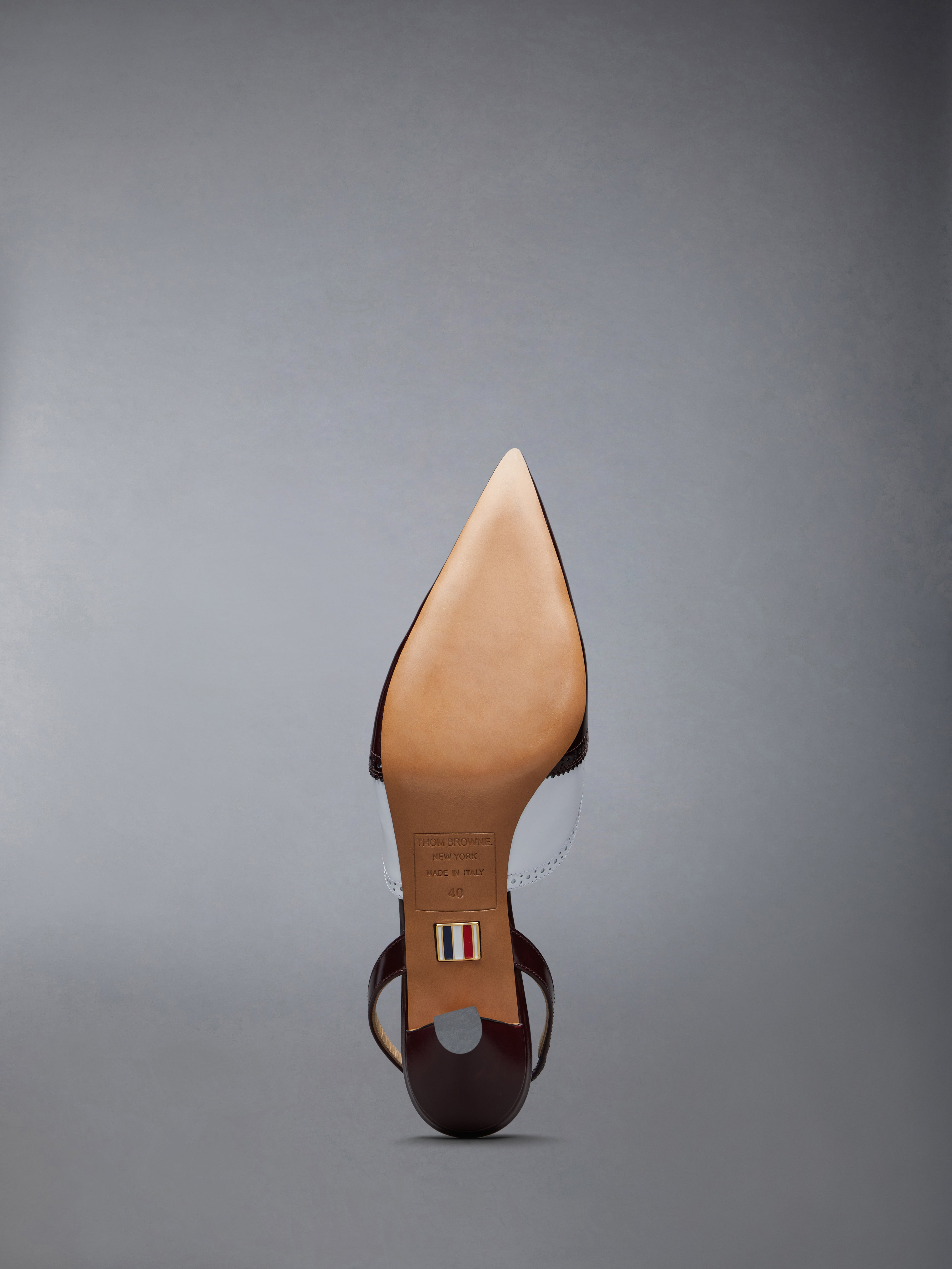Spazzolato Wingtip Slingback - 6