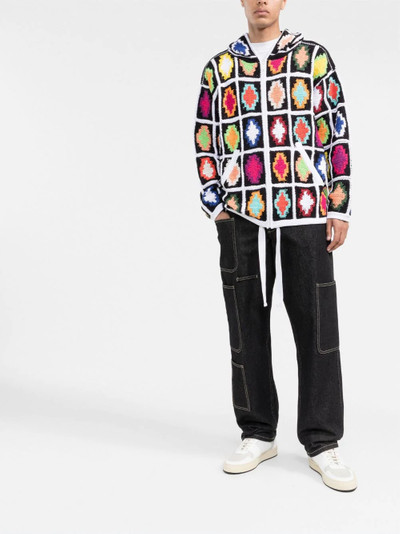 Marcelo Burlon County Of Milan MACRAME CROSS KNIT BAJA BLACK MULTICOLOR outlook