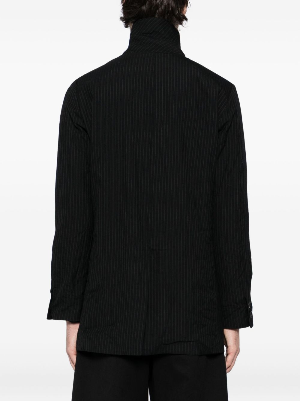 pinstripe double-breasted jacket - 4