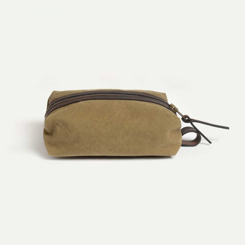 Bleu de Chauffe ZAZOU TOILETRY CASE  -  KHAKI US STONEWASHED outlook