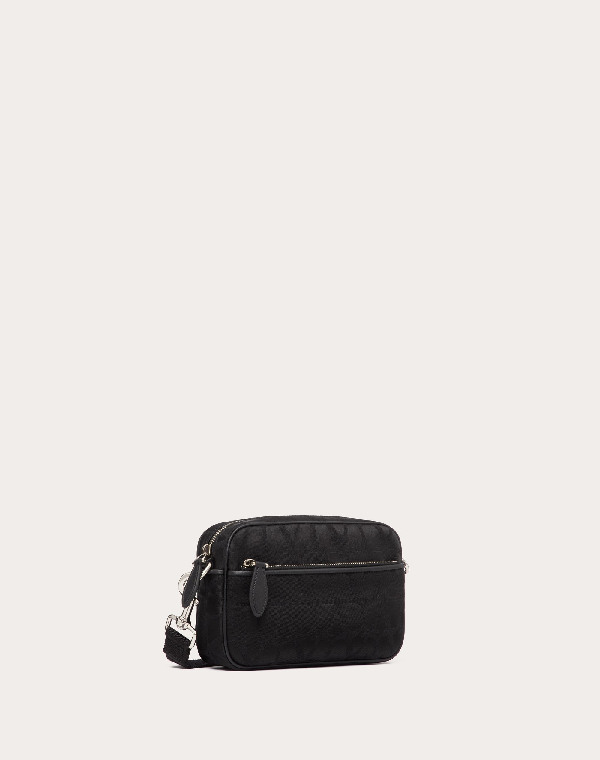 TOILE ICONOGRAPHE SHOULDER BAG IN TECHNICAL FABRIC WITH LEATHER DETAILS - 3