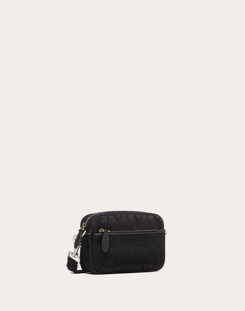 TOILE ICONOGRAPHE SHOULDER BAG IN TECHNICAL FABRIC WITH LEATHER DETAILS 3