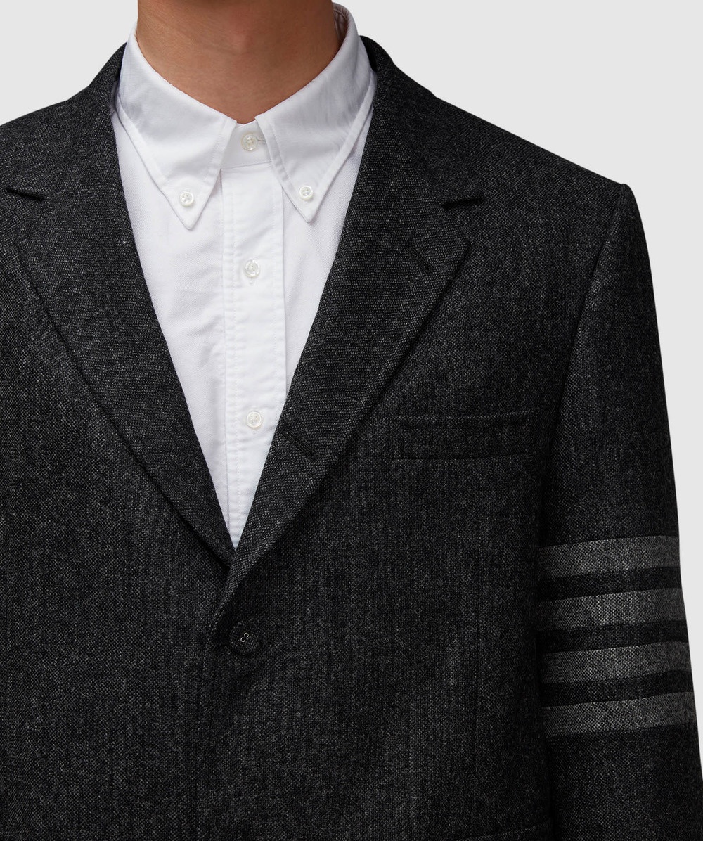 Unstructured 4 bar tweed blazer - 4