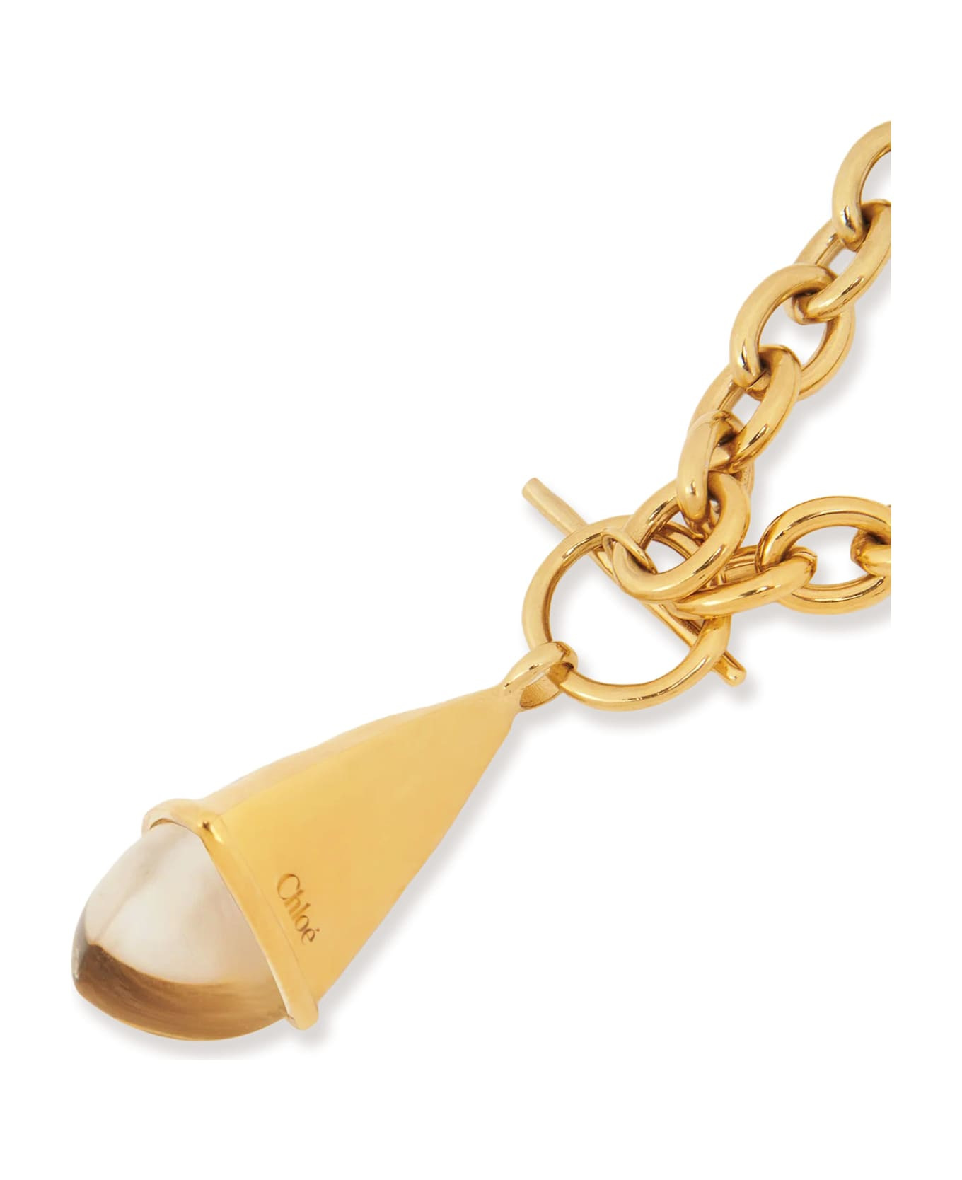 Chloé Prism Brass Necklace - 2