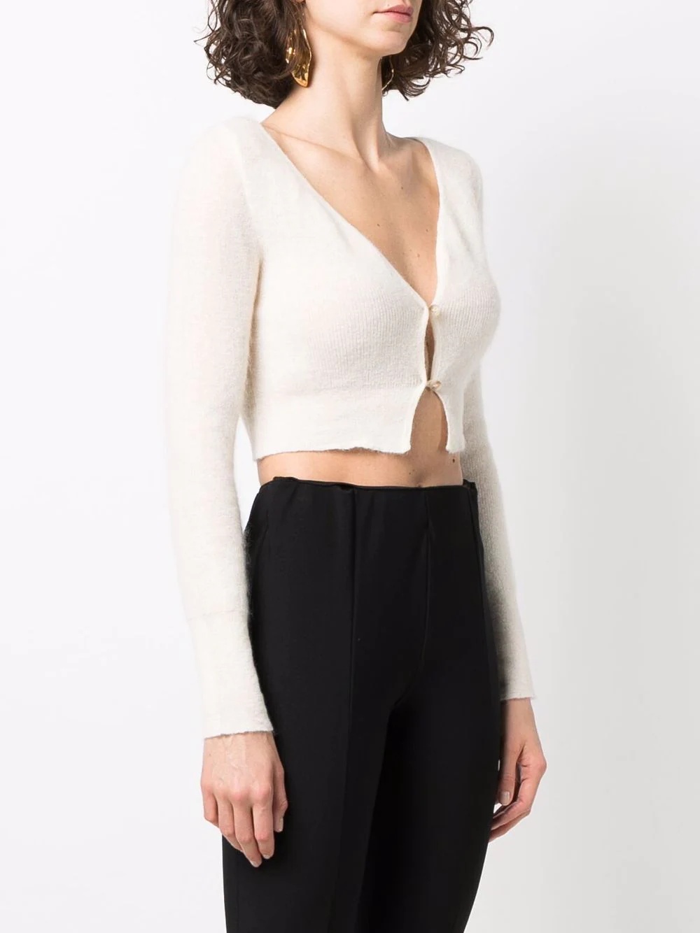 knitted cropped top - 3