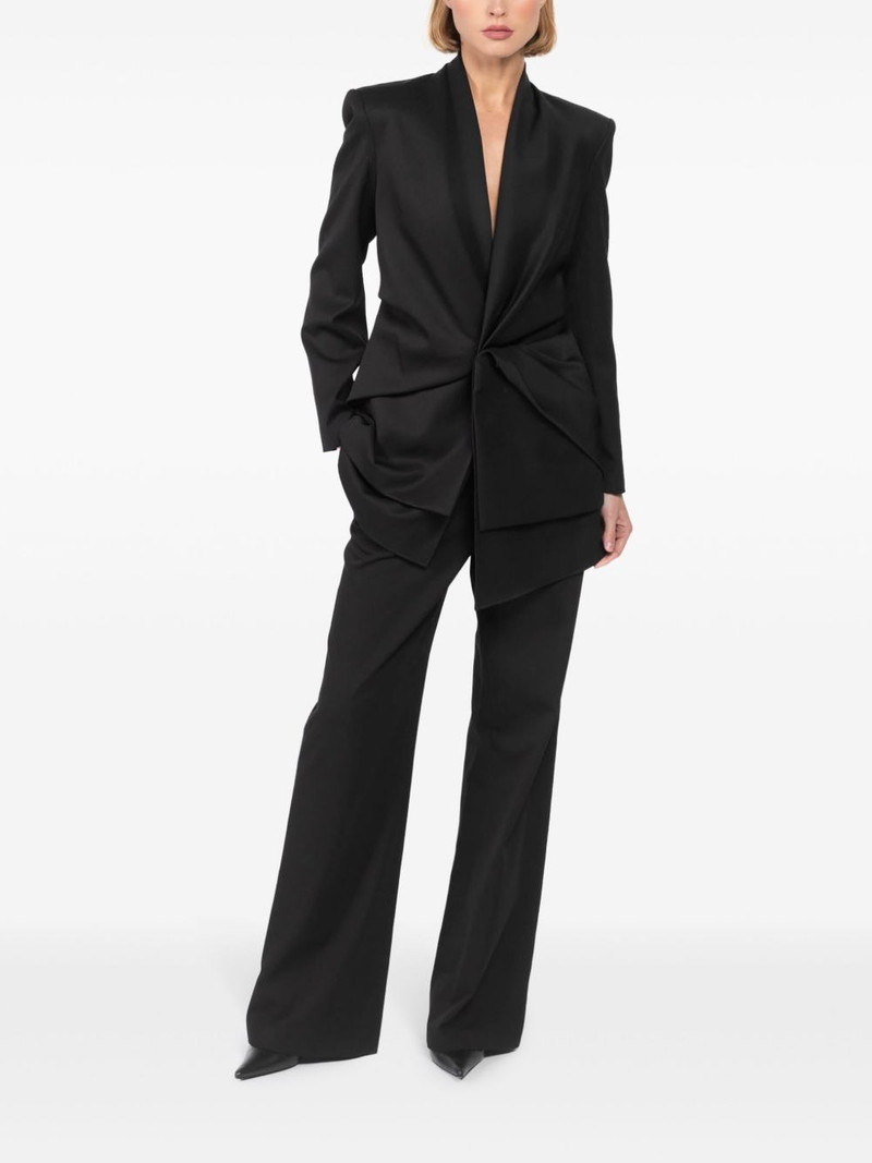 BRANDON MAXWELL gathered-detail blazer outlook