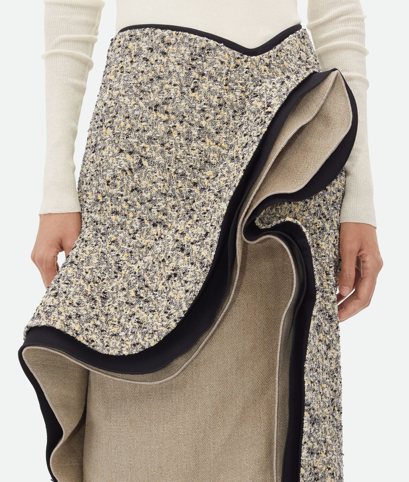 Textured Terrazzo Cotton Ruffle Skirt 4