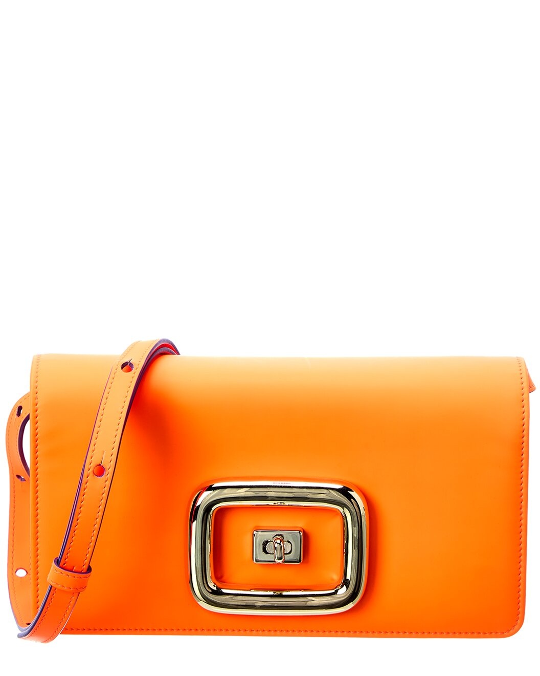 Roger Vivier Viv' Choc Mini Leather Clutch - 1