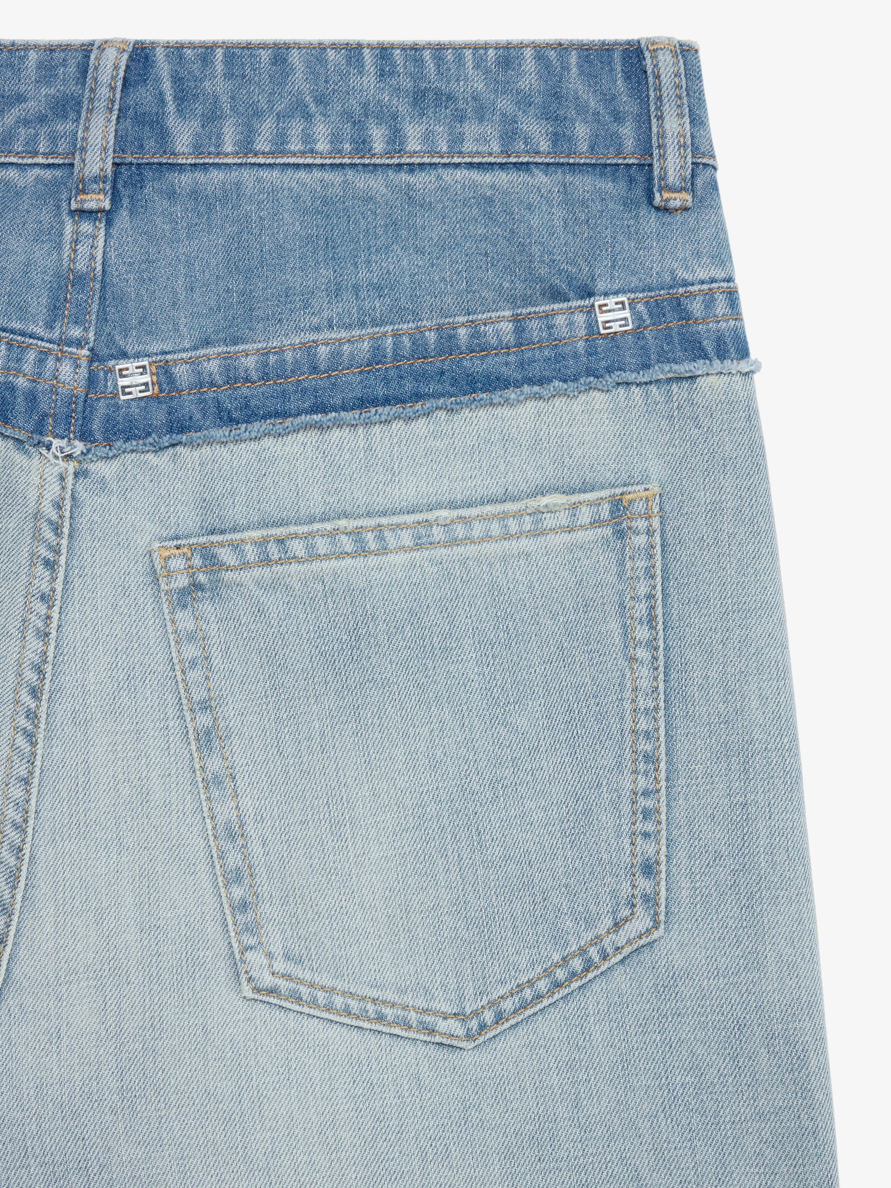 OVERSIZED JEANS IN MIXED DENIM - 5