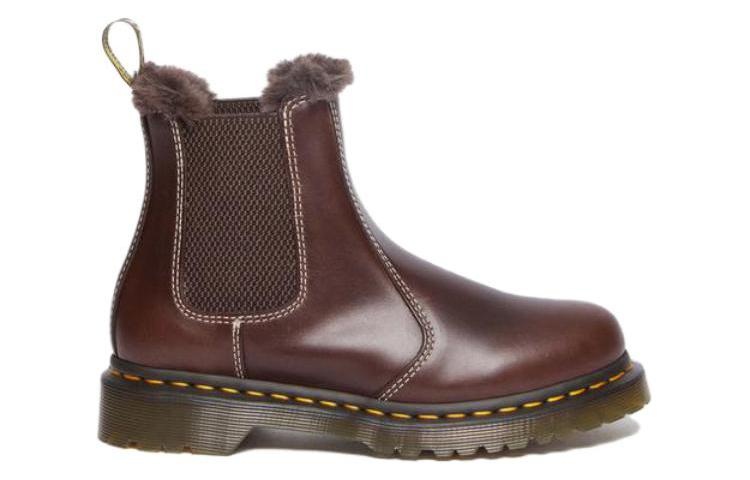 Dr. Martens 2976 Leonore Faux Fur Lined Chelsea Boots 'Dark Brown' 30954201 - 3