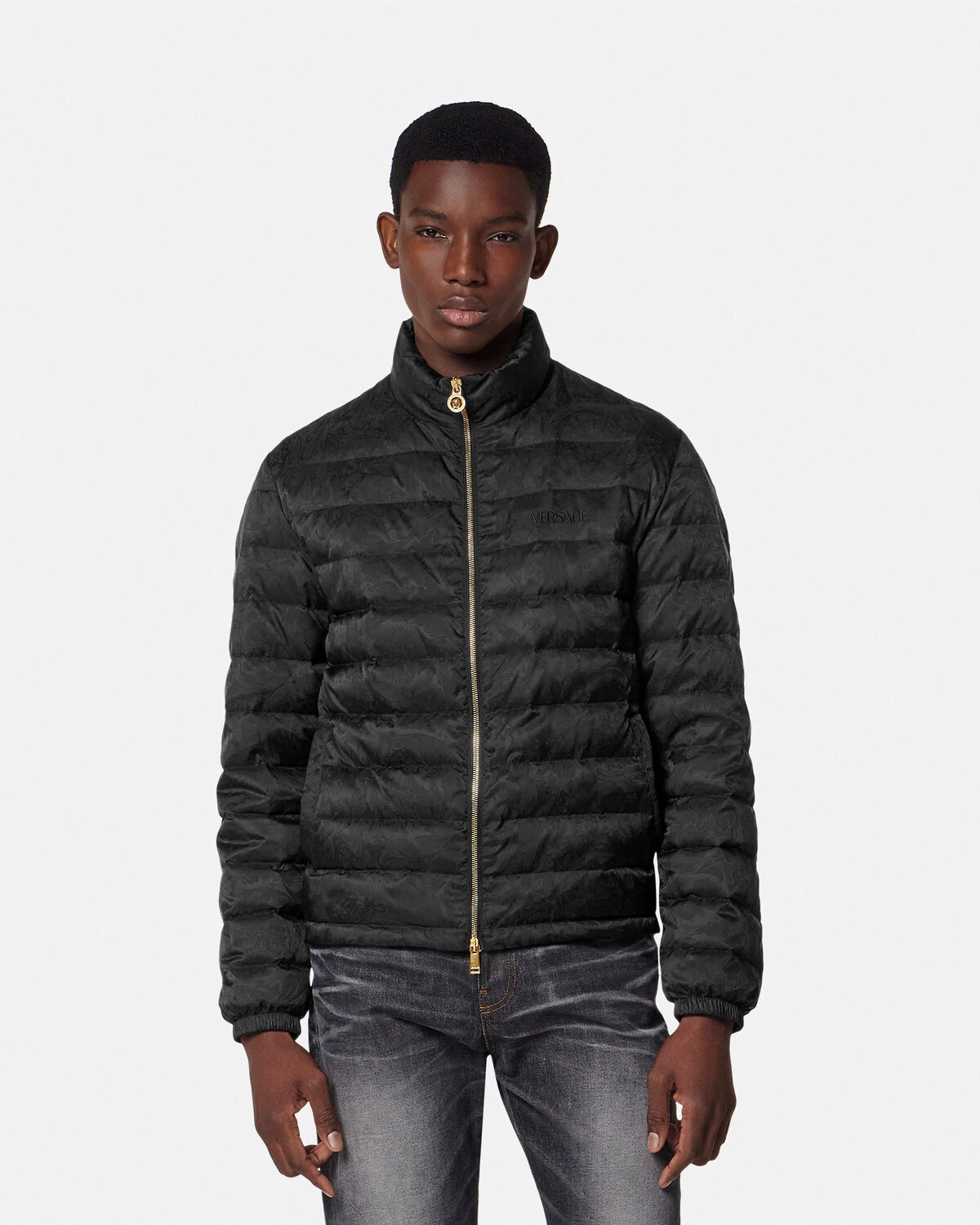 Barocco Jacquard Down Jacket - 4