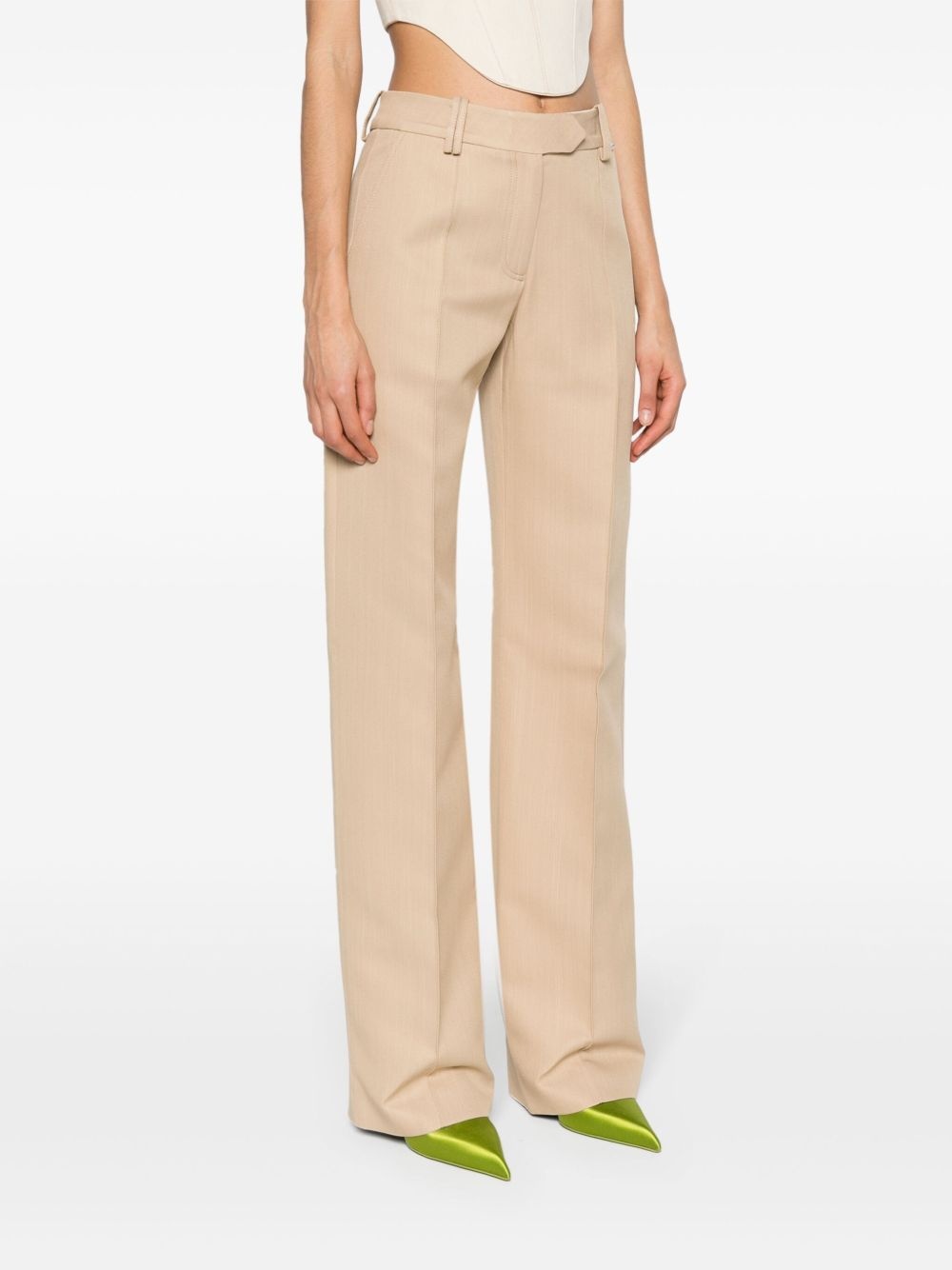 low-rise straight trousers - 3