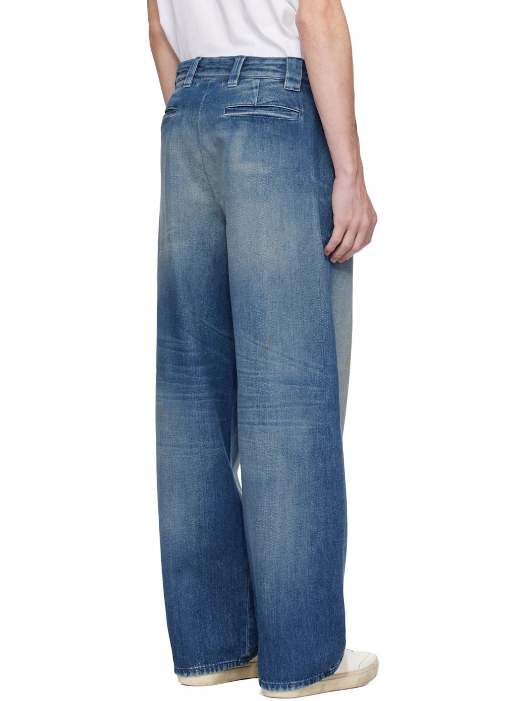 Blue Distressed Jeans - 3