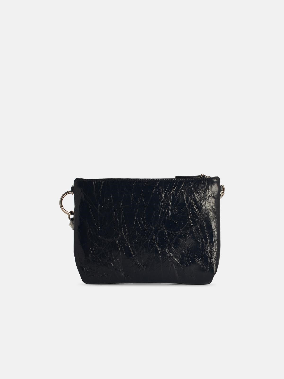 'CALLIE' BLACK LEATHER BAG - 3