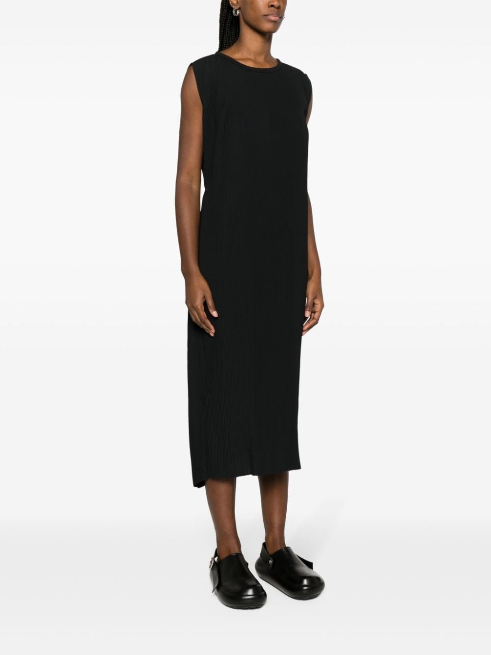 Pull plissÃ©-crepe midi dress - 3