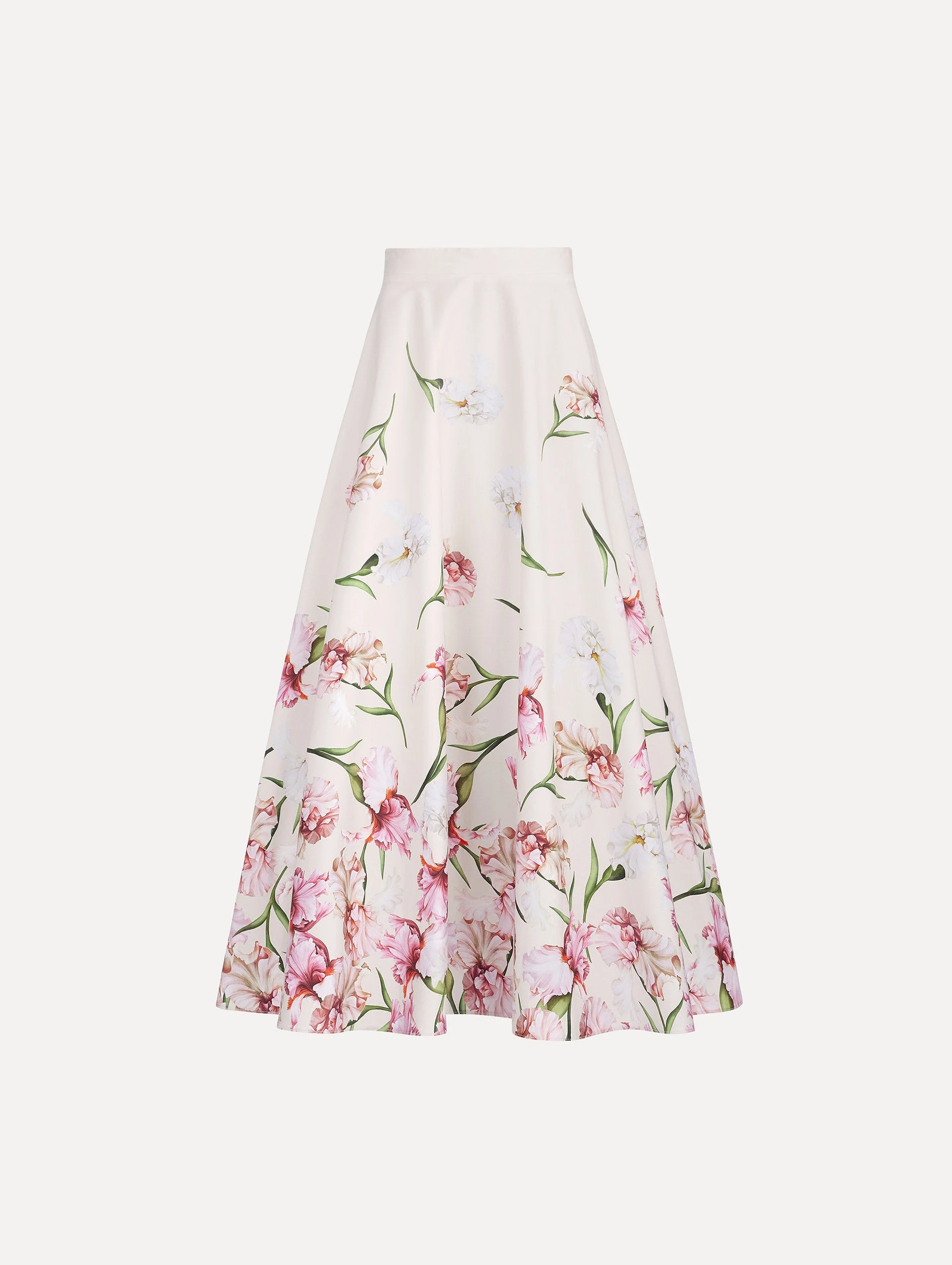 PAINTED IRIS DEGRADE POPLIN A LINE SKIRT - 1