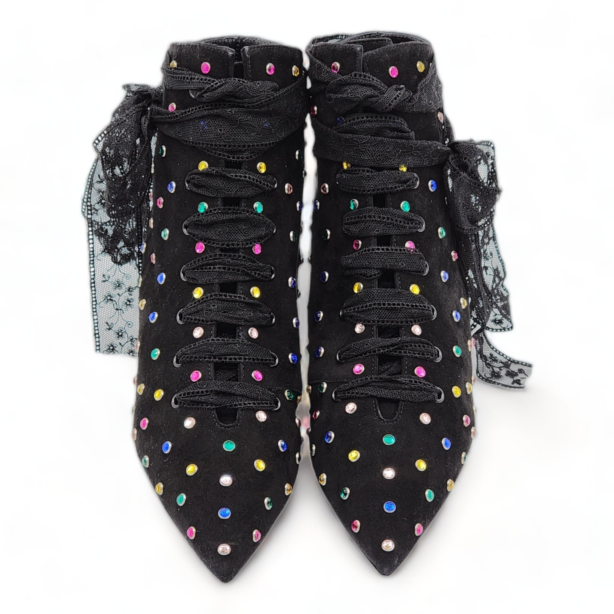 Saint Laurent Blaze 45mm Crystals Booties - 6