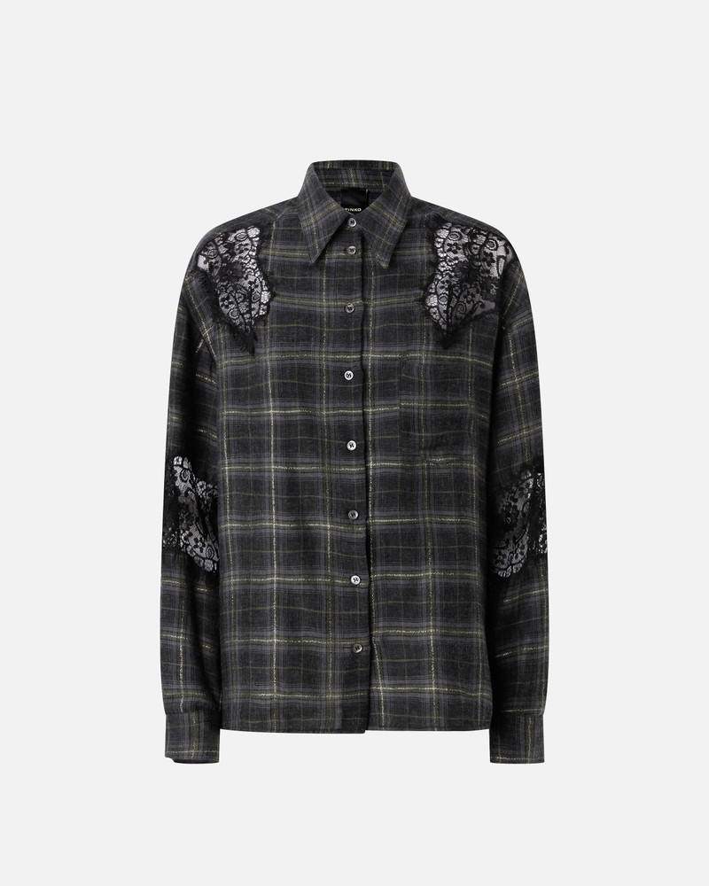 CHECK SHIRT WITH LACE 1
