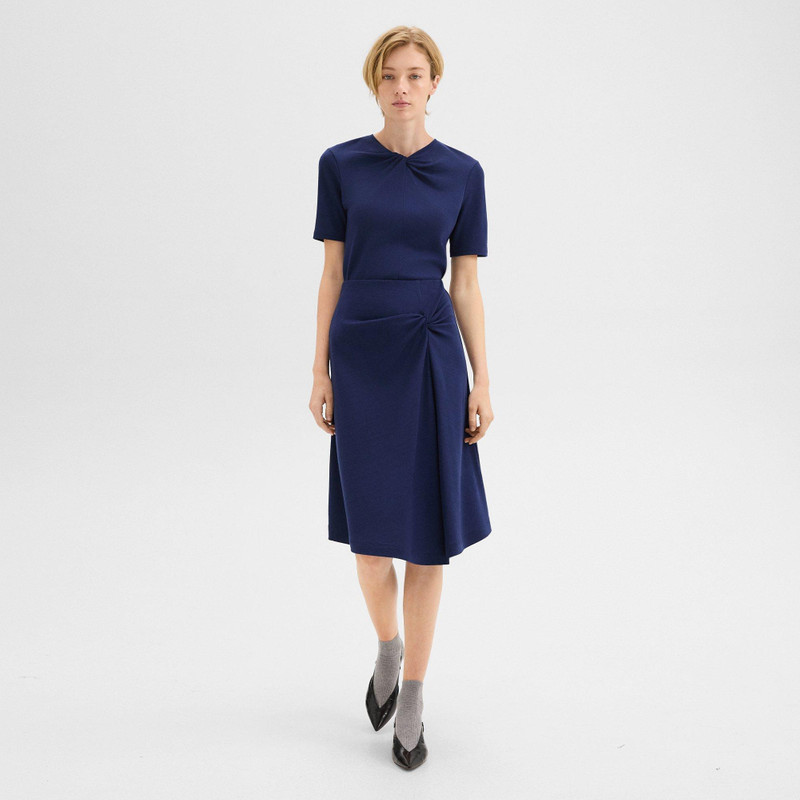 Theory Twisted Midi Skirt in Viscose-Wool outlook