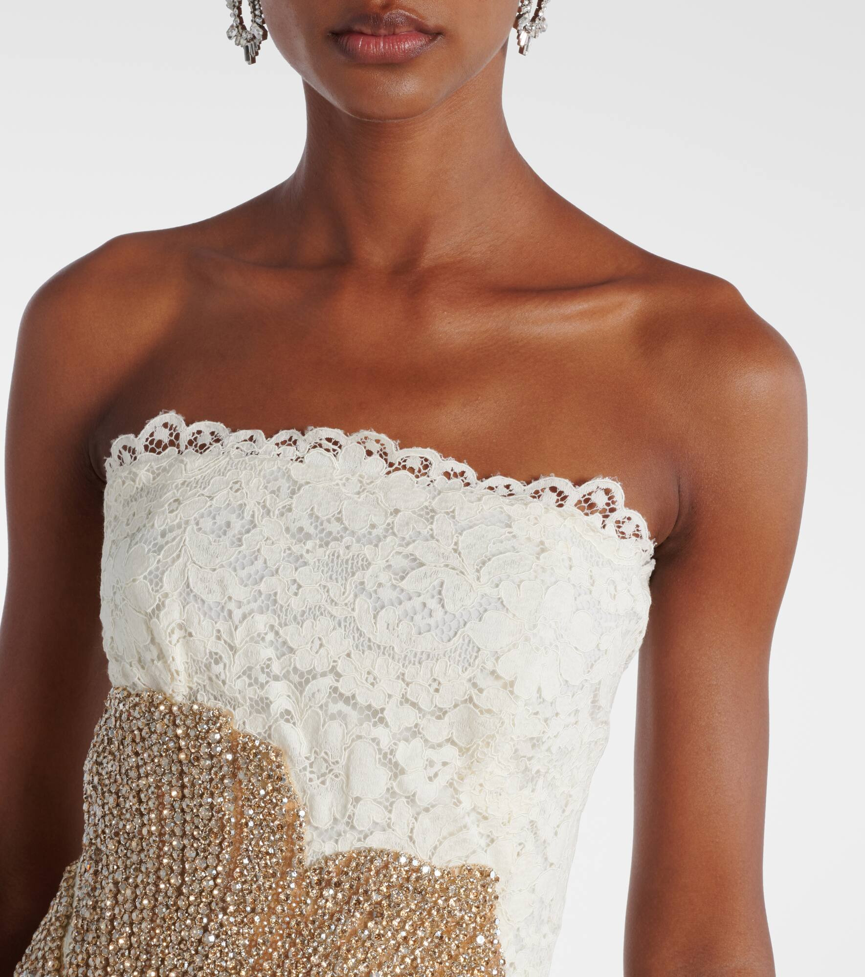 Hallis embellished lace cocktail dress - 4