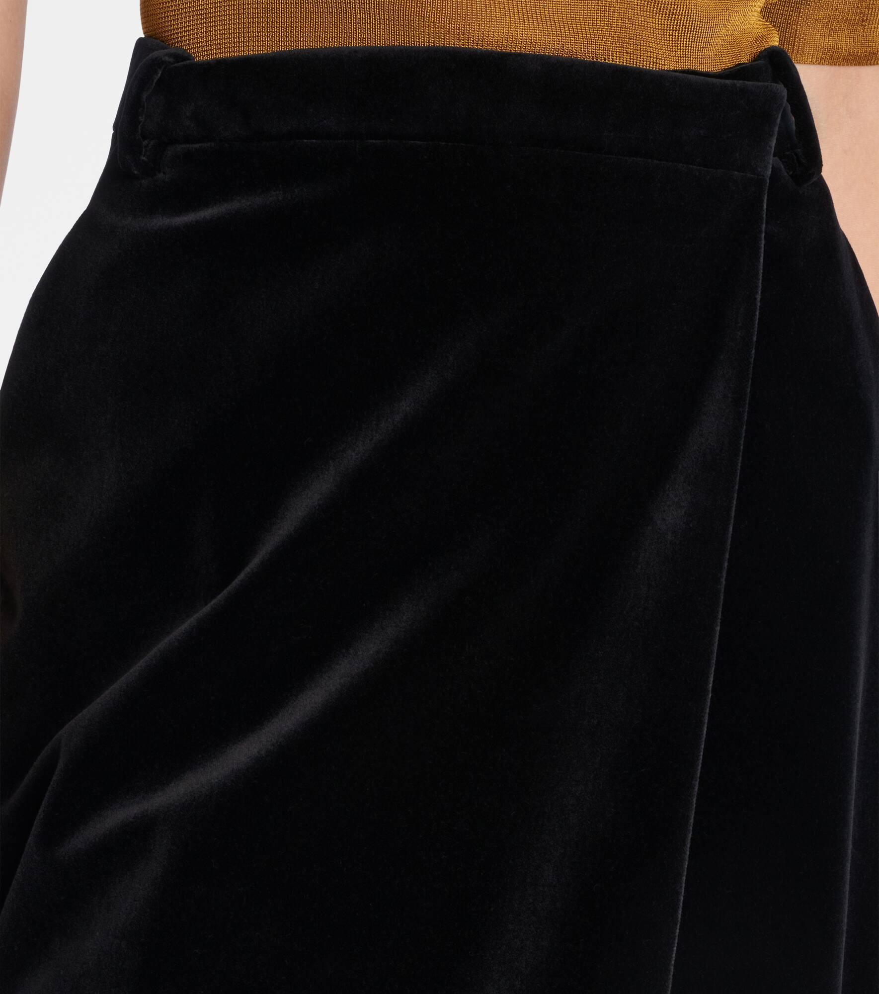 Cotton velvet pencil skirt - 4