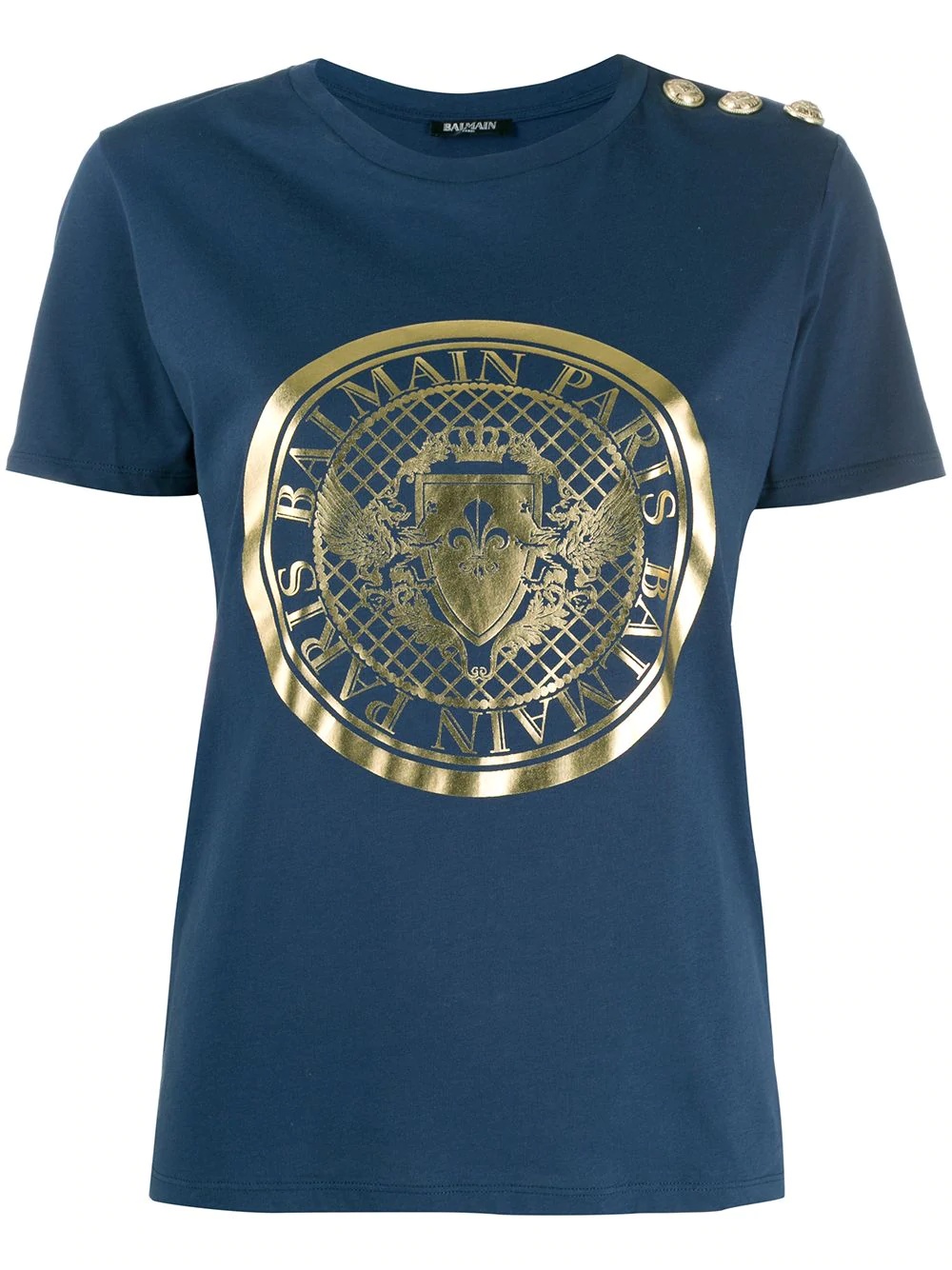 medallion print T-shirt - 1