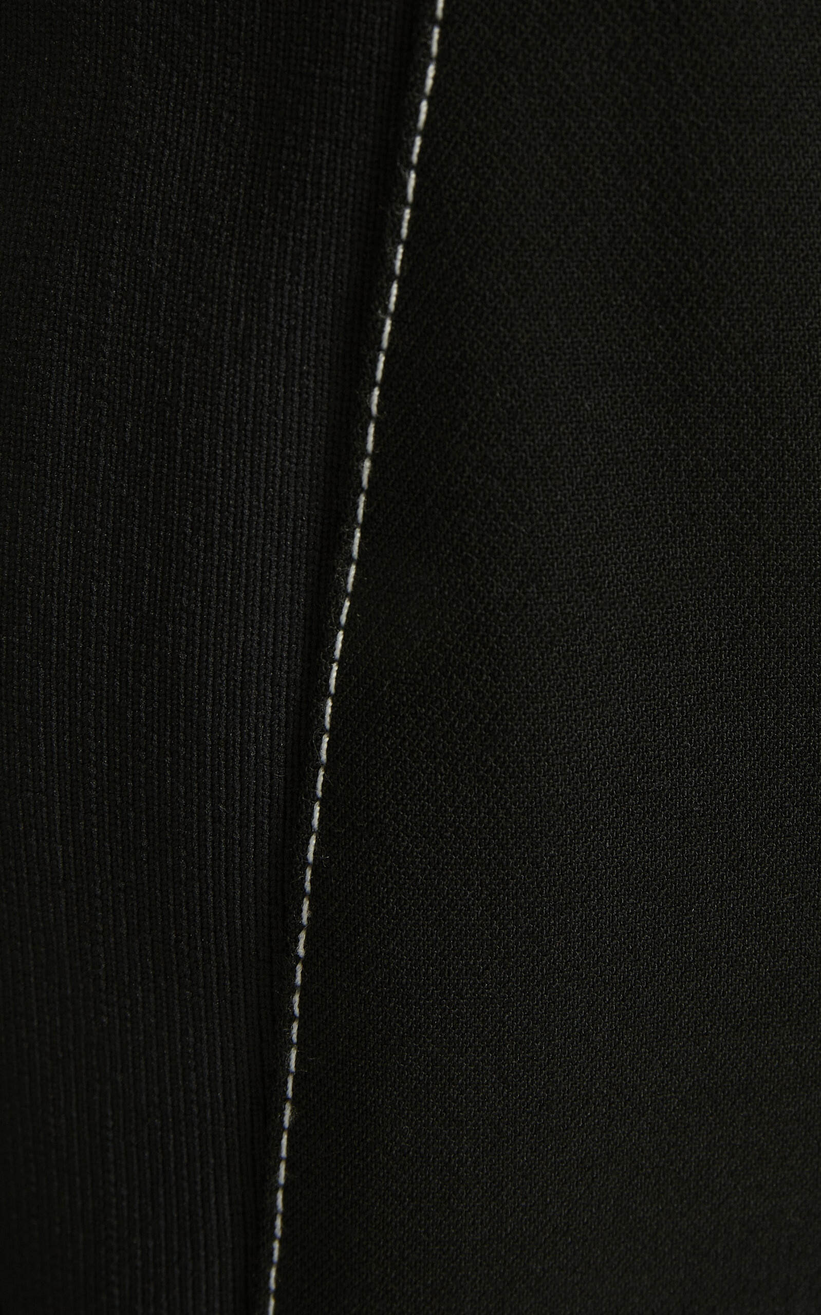 Rib Detail Cropped Trouser black - 6