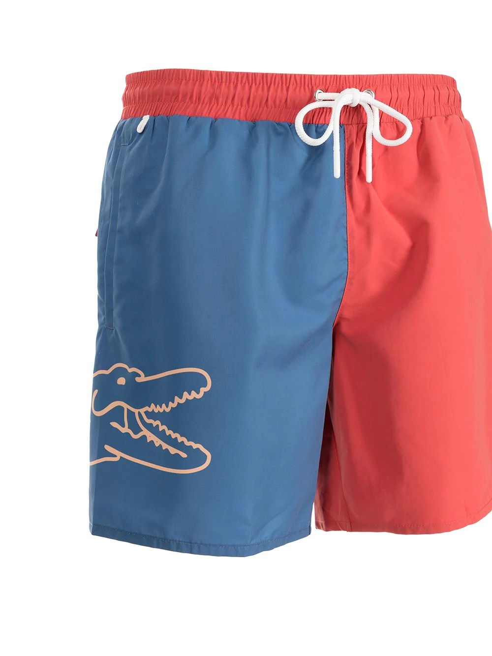 two-tone logo-print swim shorts - 3