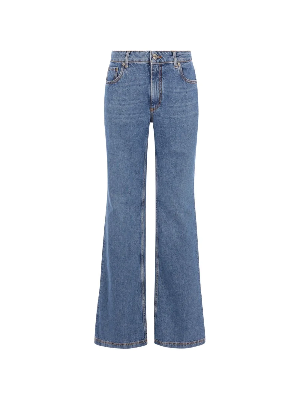Pegaso-embroidered flared jeans - 1