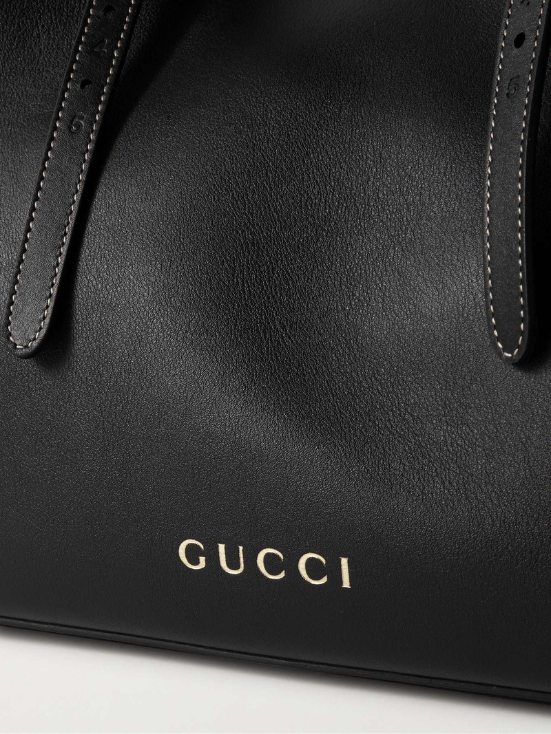 GG Emblem leather tote Black 4