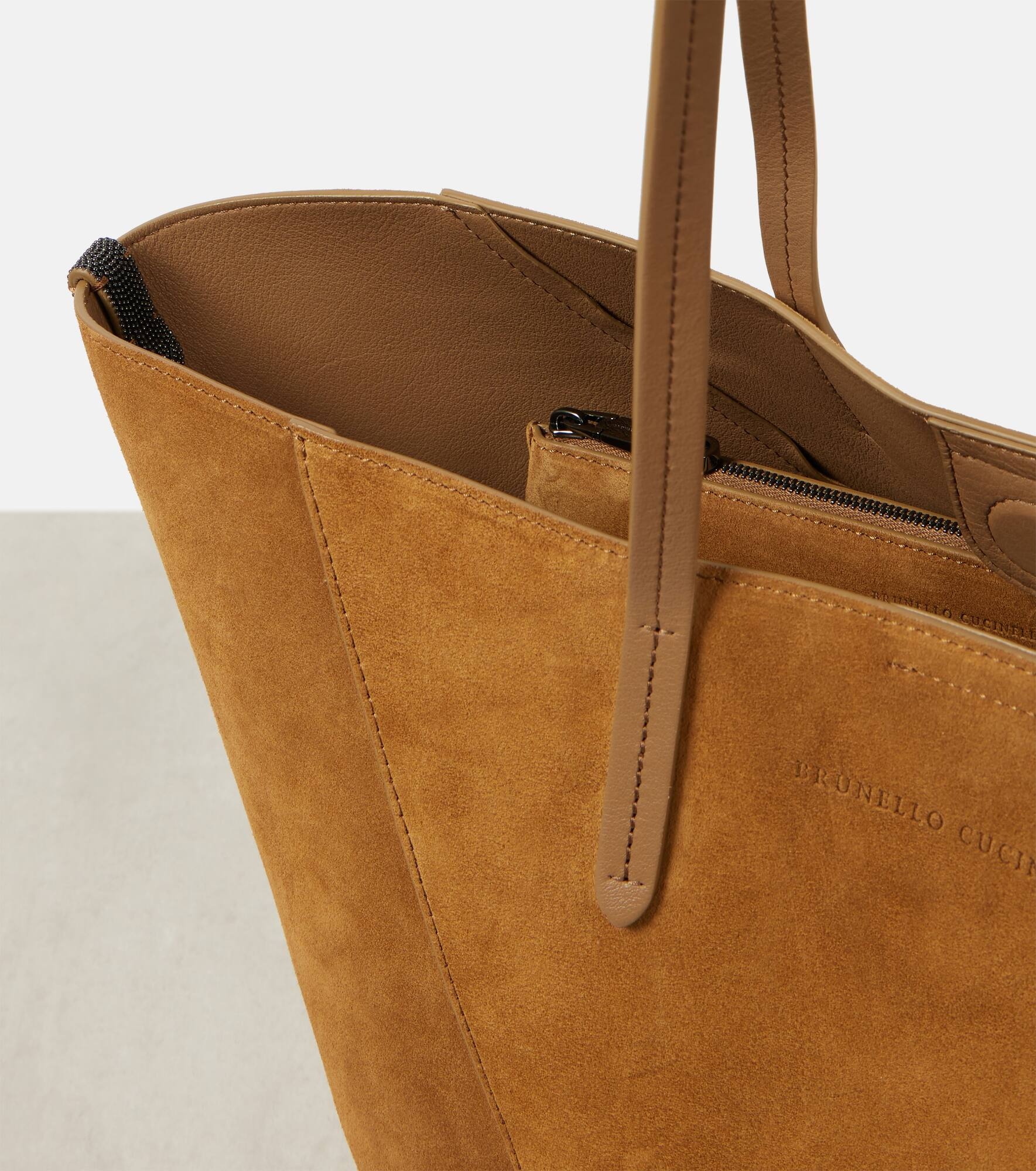 Large suede tote bag - 3